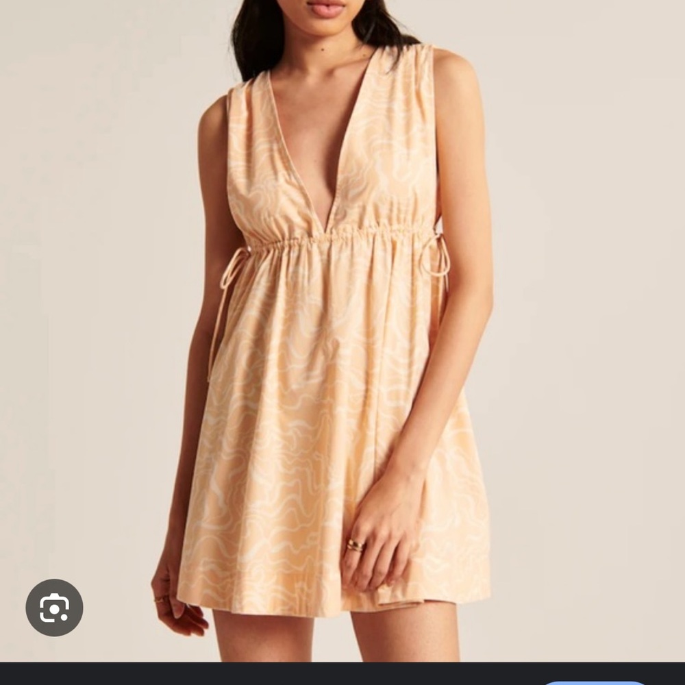Peach Sleeveless Mini Dress